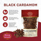 Black Cardamom Pods 3.5 Oz Bag (100Gm) | Whole Kali Elaichi Indian Spice By Spicy World