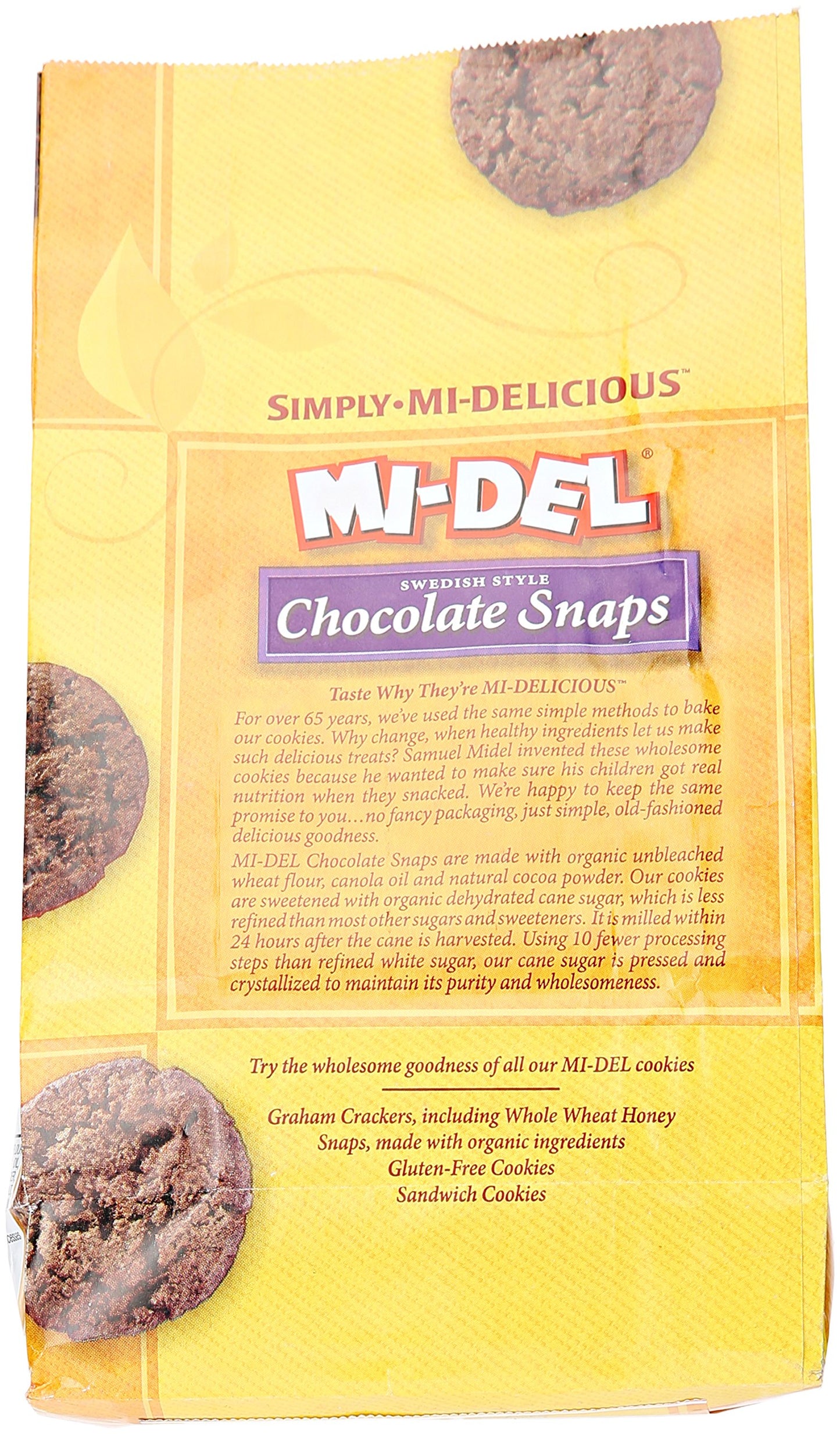 Mi-Del Chocolate Snap Cookie - Non Gmo Certified, 0G Trans Fat Gluten Free Cookies (Pack Of 1)