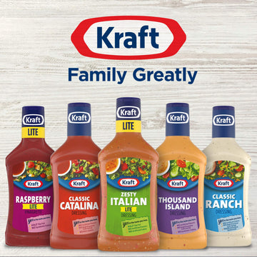 Kraft Zesty Italian Lite Salad Dressing (16 fl oz Bottles, Pack of 6)