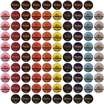 InfuSio Coffee Pods Variety Pack - 96 Count, 12 Medium & Dark Roast Blends, Compatible with Keurig 2.0 Brewers
