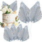 Gyufise 6Pcs Paper Palm Fan Cake Topper Palm Leaf Fan Cake Pick for DIY Bakeware Craft Project Home Made Wedding Bridal Shower B