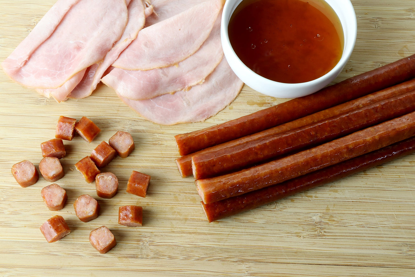 Wenzels Farm Honey Ham Sticks - Naturally Smoked, High Protein, Gluten Free - 16 Sticks (8 Packs of 2)
