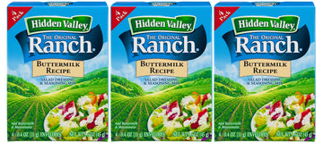Hidden Valley Original Ranch Buttermilk Recipe Salad Dressing and Seasoning Mix, Twelve 0.40 Ounce Packets (4.8 Ounces Total)