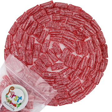 FirstChoiceCandy Sour Licorice Twist Bites, Twisteroos Pectin Filled Sour Bites (4.4 Pound, Strawberry)