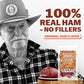 Bezerky Jerky All-Natural Premium Ham Jerky, Keto-Friendly, Made In The Usa, Gluten-Free, Non-Gmo, Low Carbs, High Protein Snack