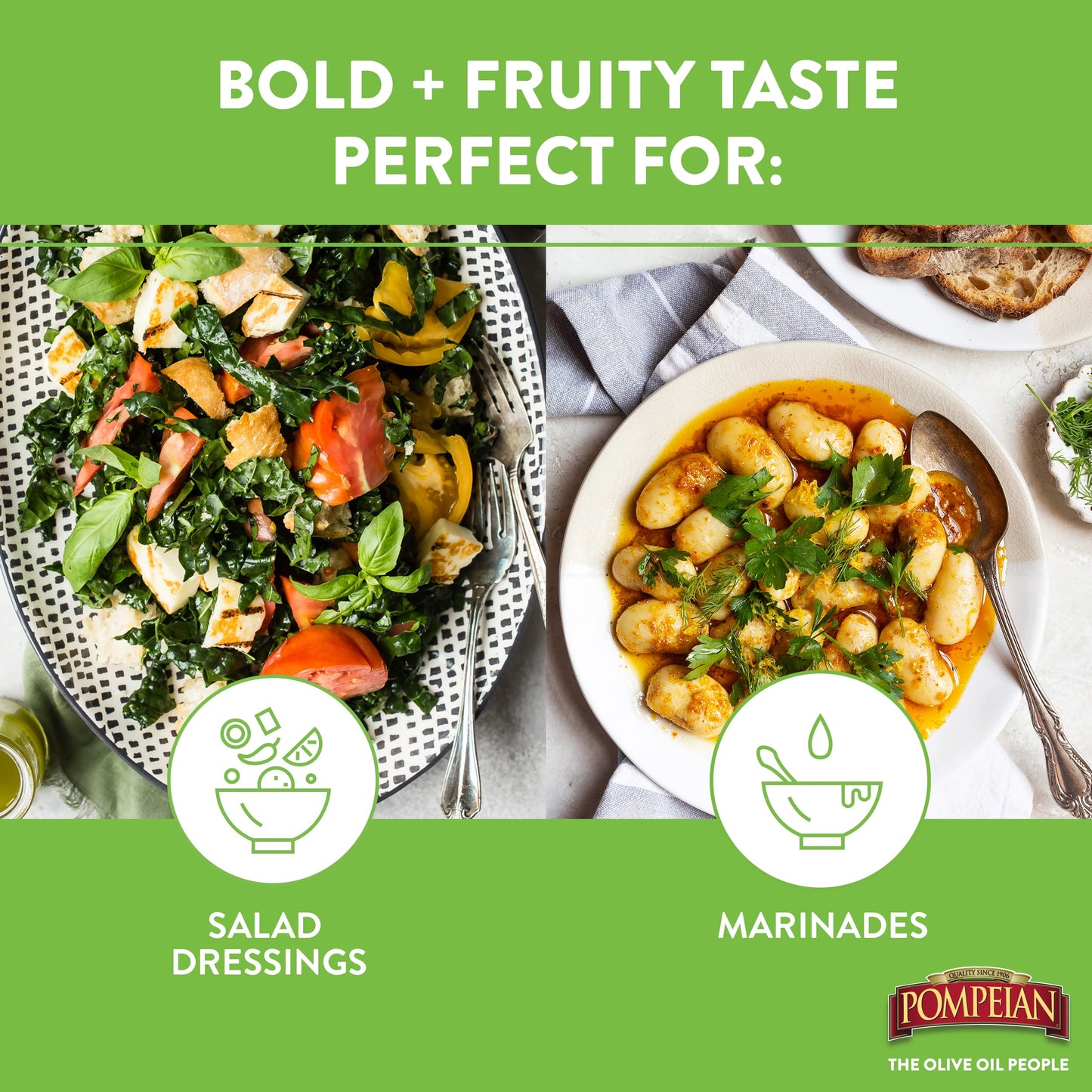 Pompeian Gourmet Red Wine Vinegar, Naturally Gluten Free, 30 Fl Oz, Perfect for Salad Dressings and Marinades