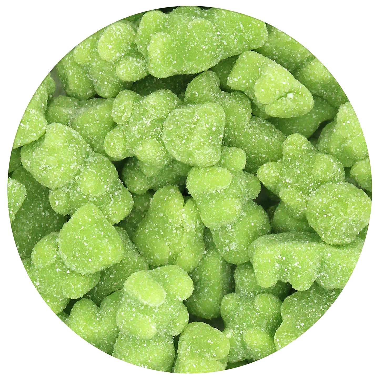 The Hampton Popcorn Company Green Gummy Bears, Green Apple Flavor, 22 Ounce Resealable Bag