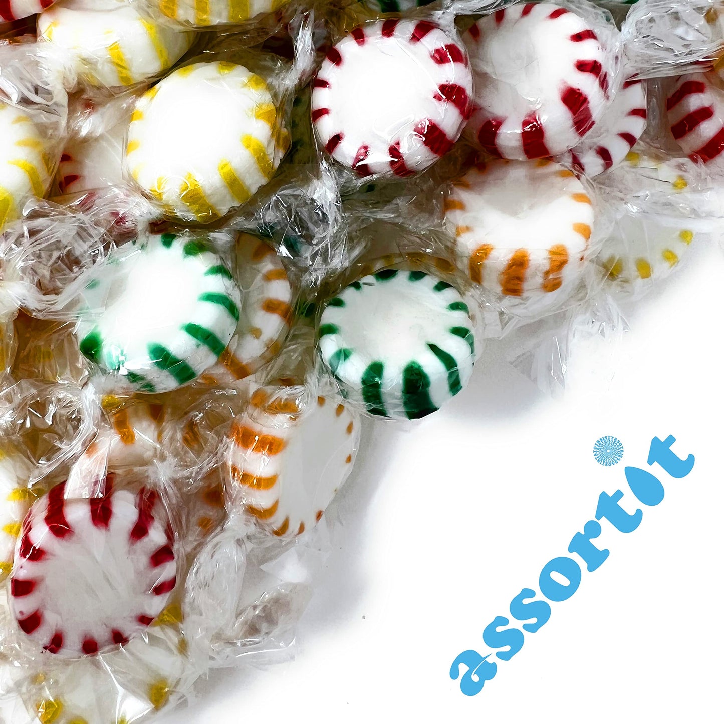 Assortit Holiday Fruit Flavored Hard Candy - 6 lbs - Apple, Strawberry, Lemon & Orange - Bulk Assortment - Individually Wrapped