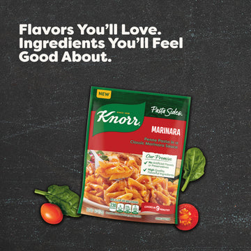 Knorr Pasta Sides Marinara Pasta For A Delicious + Quick Side Dish, With No Artificial Flavors Or Preservatives, 4.4 Oz