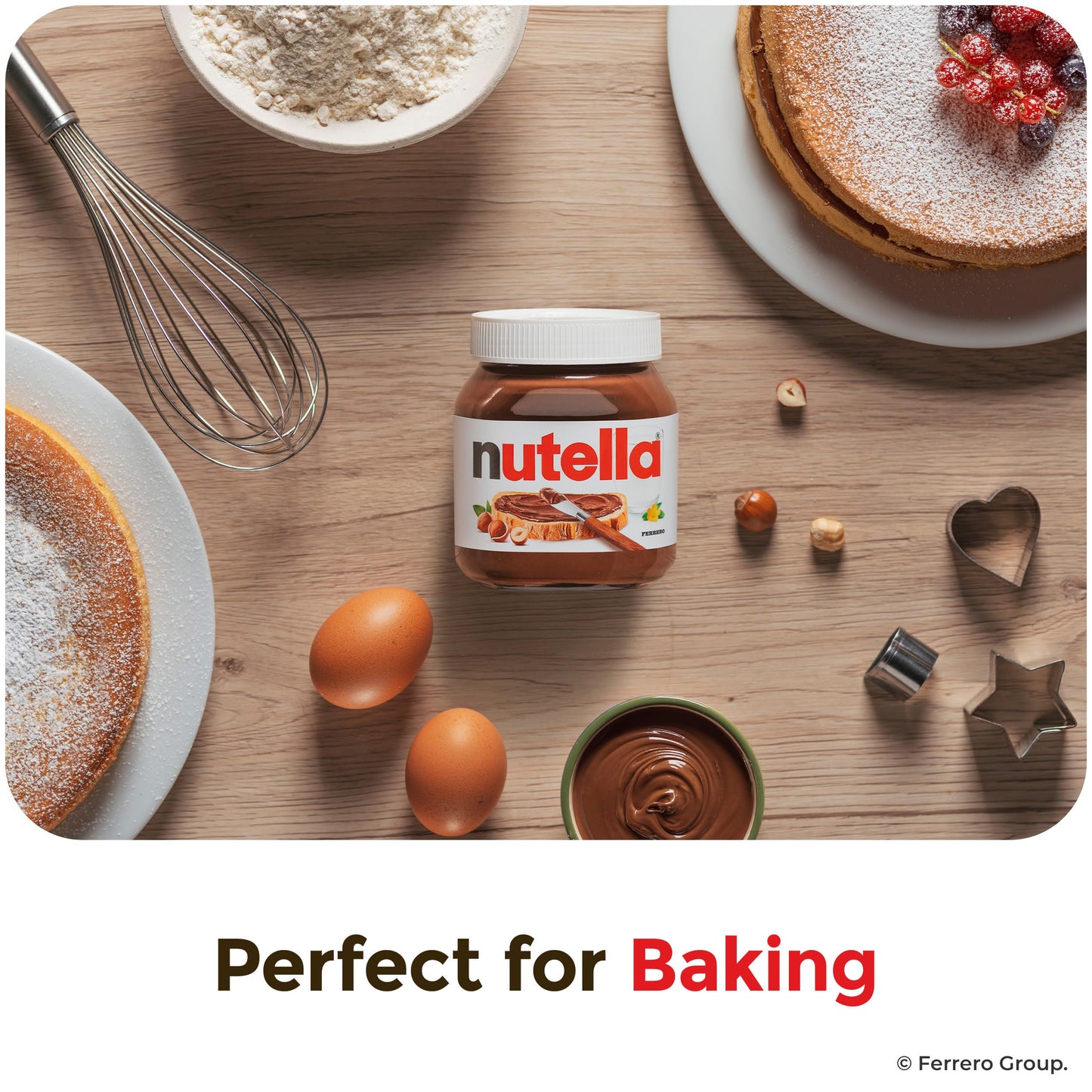 Nutella Chocolate Hazelnut Spread, Perfect Topping For Pancakes, Great For Holiday Recipes, 26.5 Oz