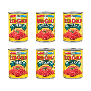 Red Gold Petite Diced Tomatoes, Kosher and Gluten Free, 14.5 Ounce Cans, 6-Pack