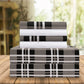 Elegant Comfort Luxury Soft Bed Sheets Plaid Pattern 1500 Thread Count Percale Egyptian Quality Softness Wrinkle And Fade Resist