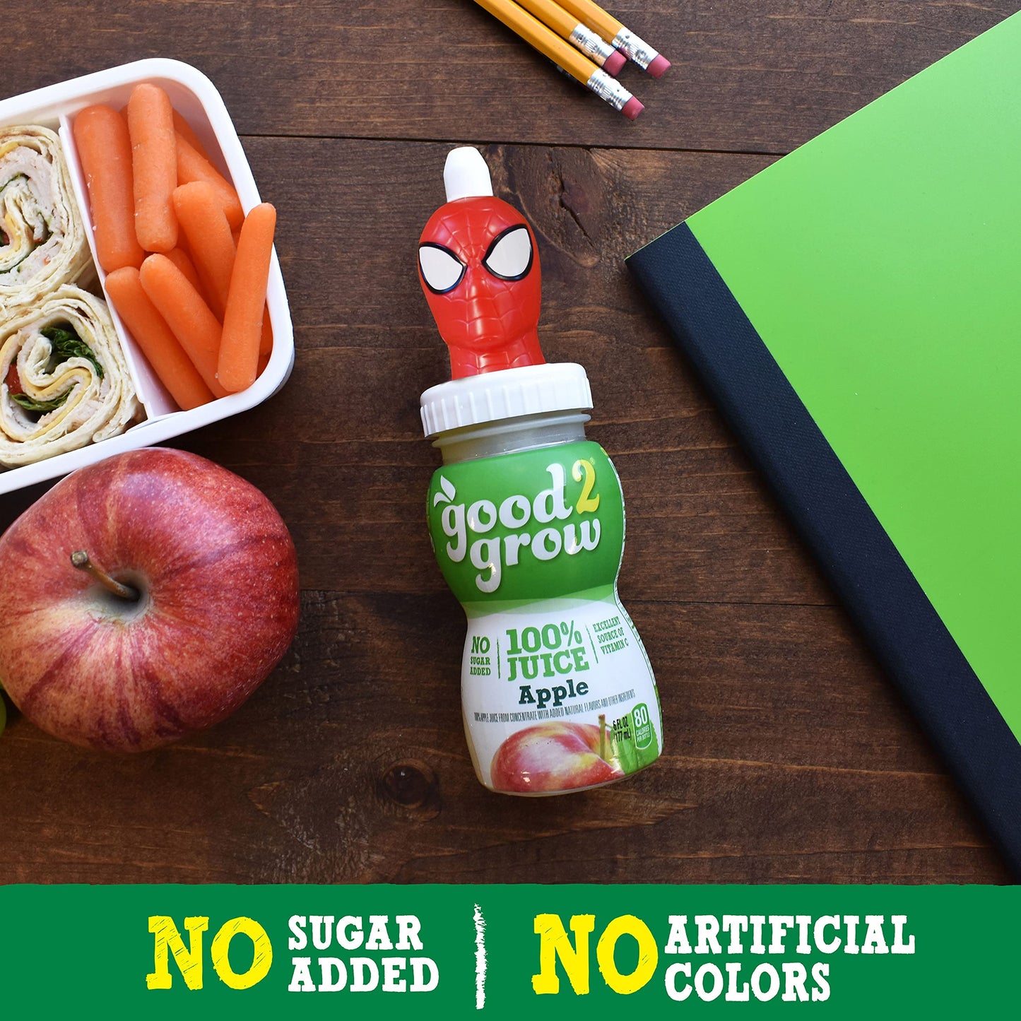 Good2Grow Surprise Character 6 Pack 100% Apple Juice, Spill Proof Tops, New Characters Available Every 2 Months, 6-Ounce Bottles