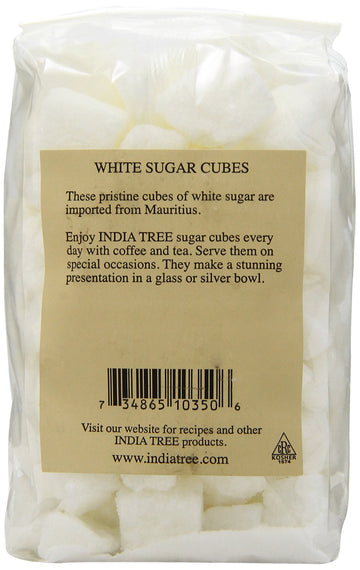 India Tree Rough Cut Mauritius White Sugar Cubes, 12-Ounce Bag, Unrefined Sugar Cube, Kosher, Non Gmo