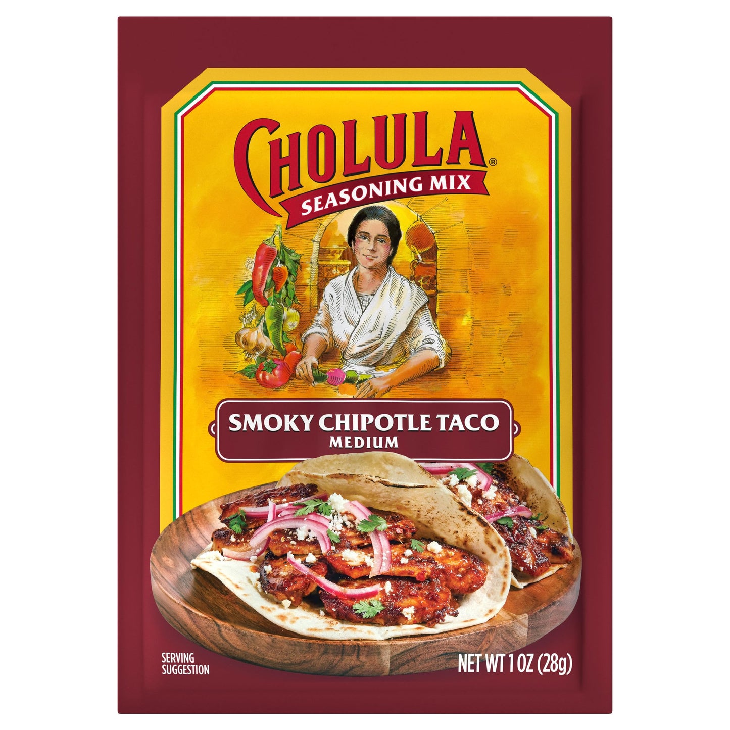 Cholula Smoky Chipotle Taco Seasoning Mix, 1 oz, Perfect for Tacos and Grilling