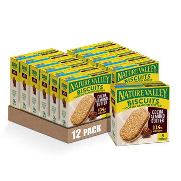 Nature Valley Biscuits With Cocoa Almond Butter Filling, 5 Ct, 6.75 Oz (Pack Of 12)