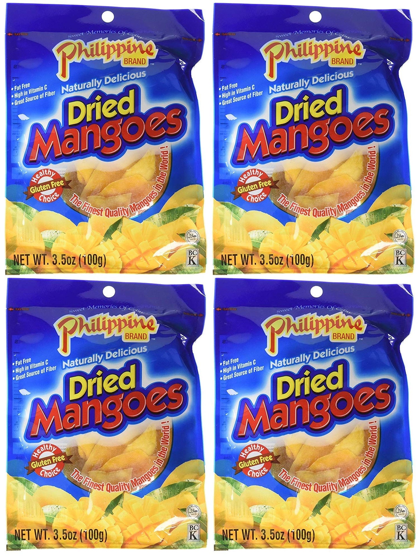 Philippine Brand Dried Mangoes 3.5 Oz (Pack Of 4)