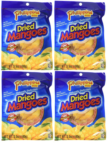 Philippine Brand Dried Mangoes 3.5 Oz (Pack Of 4)