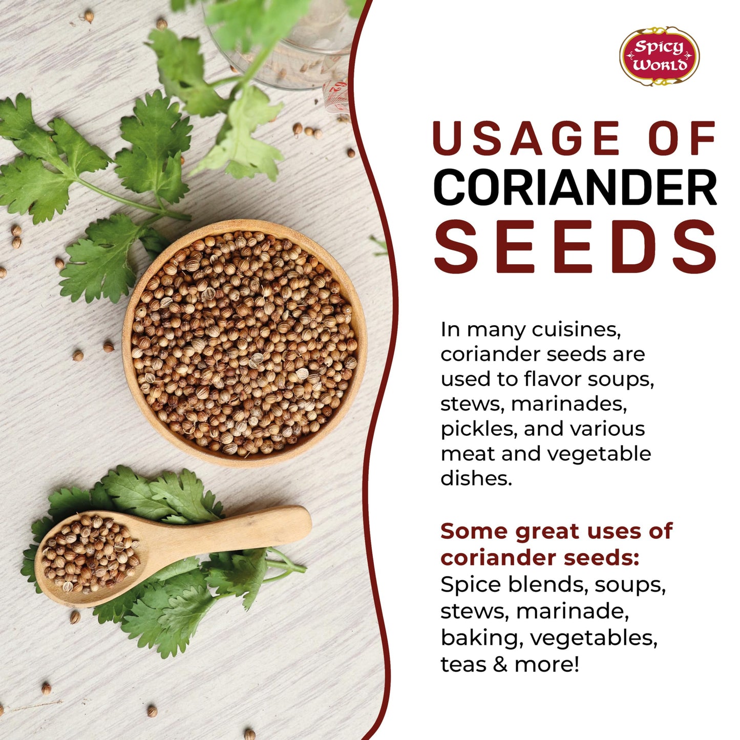 Spicy World Coriander Seeds 5 Pounds Bulk - Pure Indian Spice