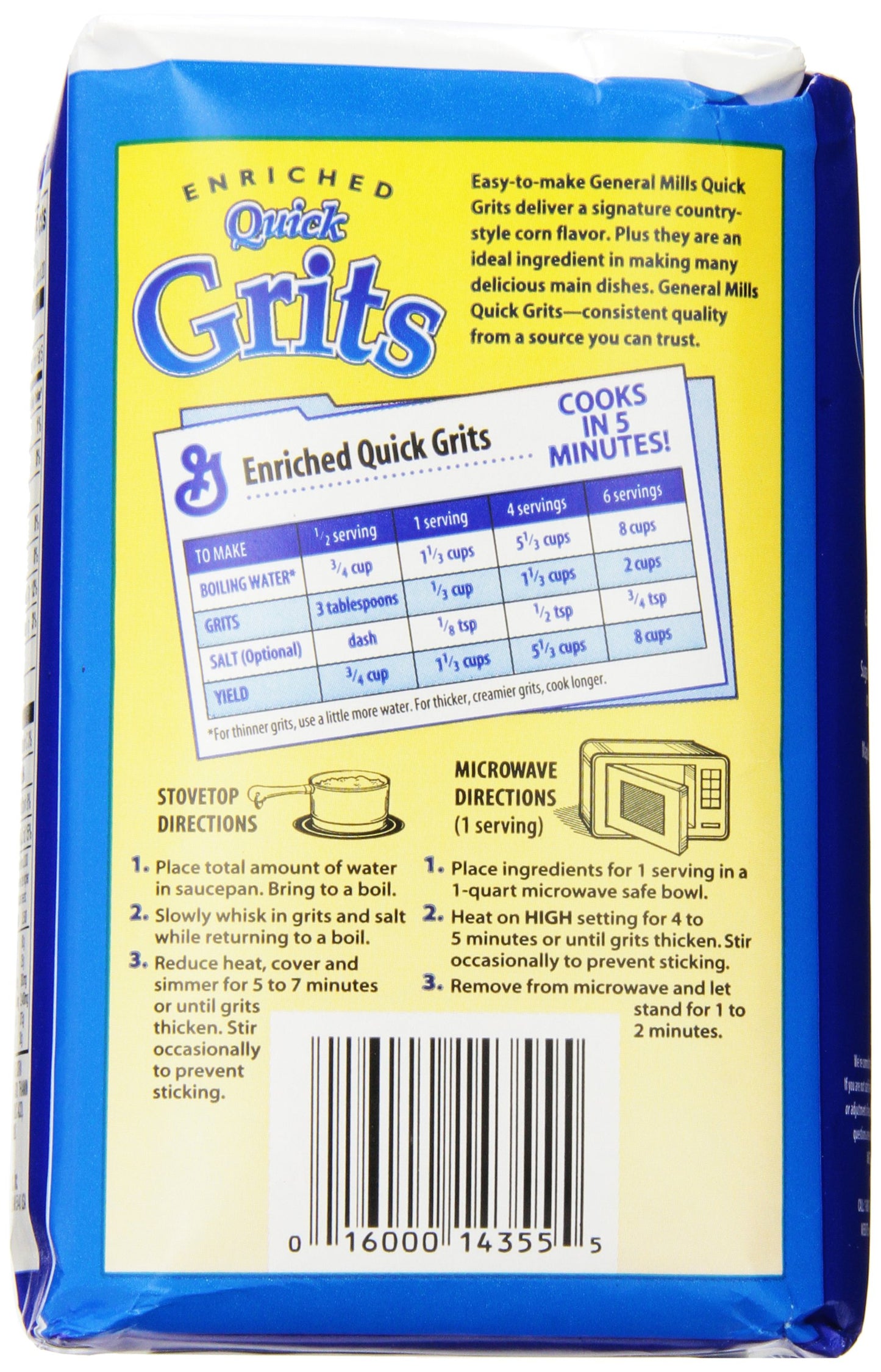 Pillsbury Quick White Corn Grits, 32 Ounce (Pack Of 12)