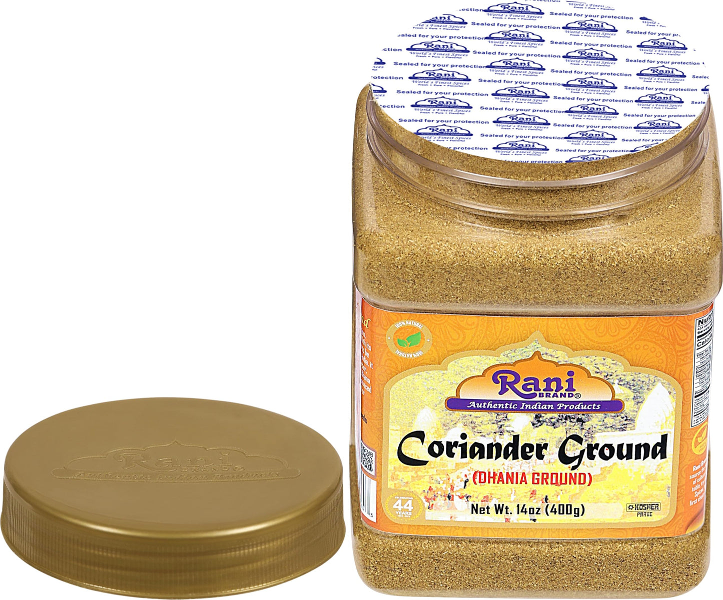 Rani Coriander Ground Powder (Indian Dhania) Spice 14Oz (400G) Pet Jar ~ All Natural | Salt-Free | Vegan | No Colors | Gluten Friendly | Non-Gmo | Kosher | Indian Origin