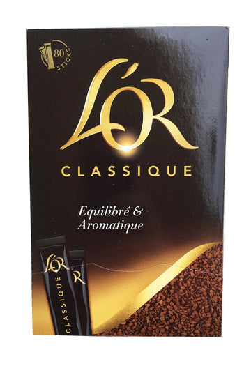 L'Or Instant Coffee Sticks From France Large 80 Stick Pack