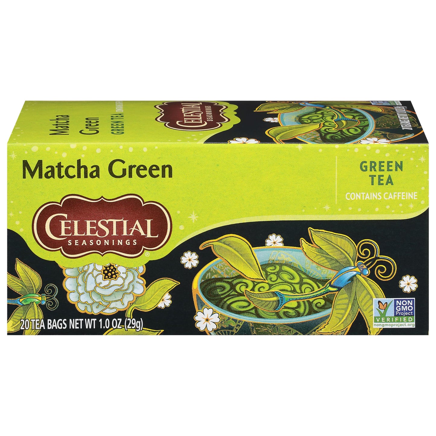 Celestial Seasonings Green Tea Matcha, Caffeine, 20 Tea Bags, Pack of 6, Natural
