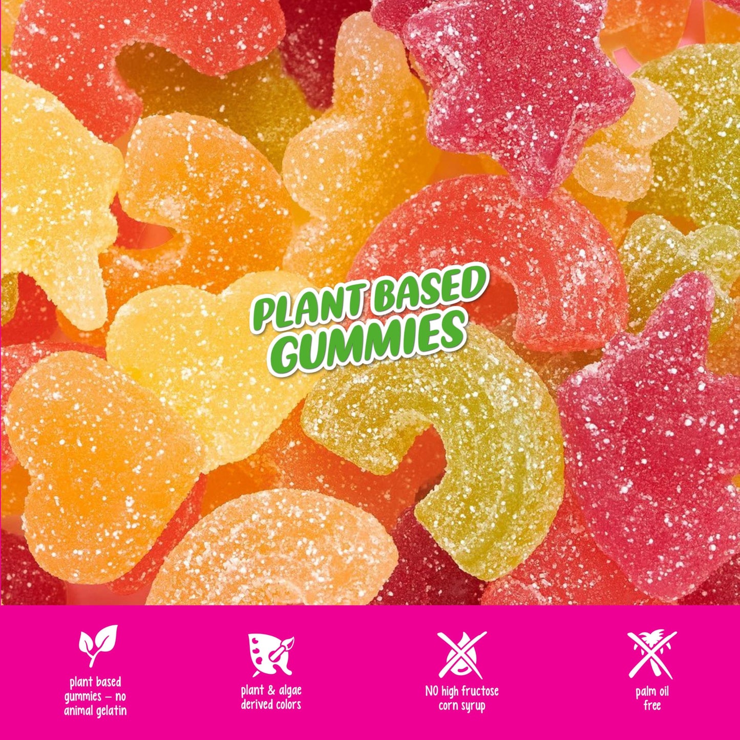 Katjes Plant Based Sour Gummy Candy 3 Pack - Passion Fruit, Orange, Lime, Raspberry & Black Currant Flavored Gummies - Palm Oil Free - No Animal Gelatin - No High Fructose Corn Syrup, 4.9Oz