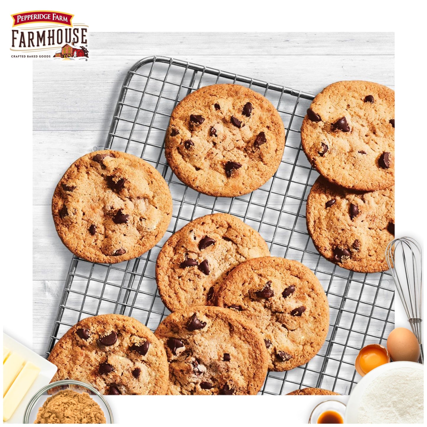Pepperidge Farm Farmhouse Thin And Crispy Dark Chocolate Chip Cookies, 6.9 Oz Bag (14 Cookies)