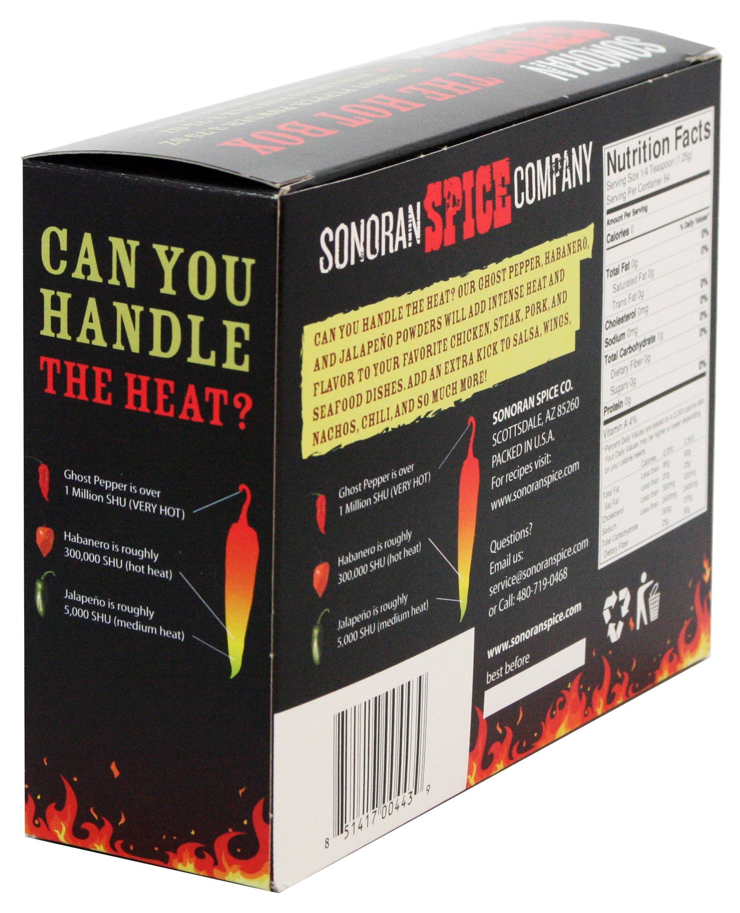 ghost Pepper - Habanero - Jalapeno 3.75 Oz Powder gift Box