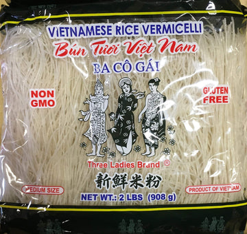 Vietnamese Rice Stick(vermicelli) Three Ladies Brand 2lbs - PACK OF 5