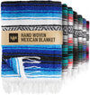 Handcrafted Large Mexican Blankets, Artisanal Handwoven Serape Blanket, Authentic Falsa Blanket, Beach Blanket, Camping Blanket,