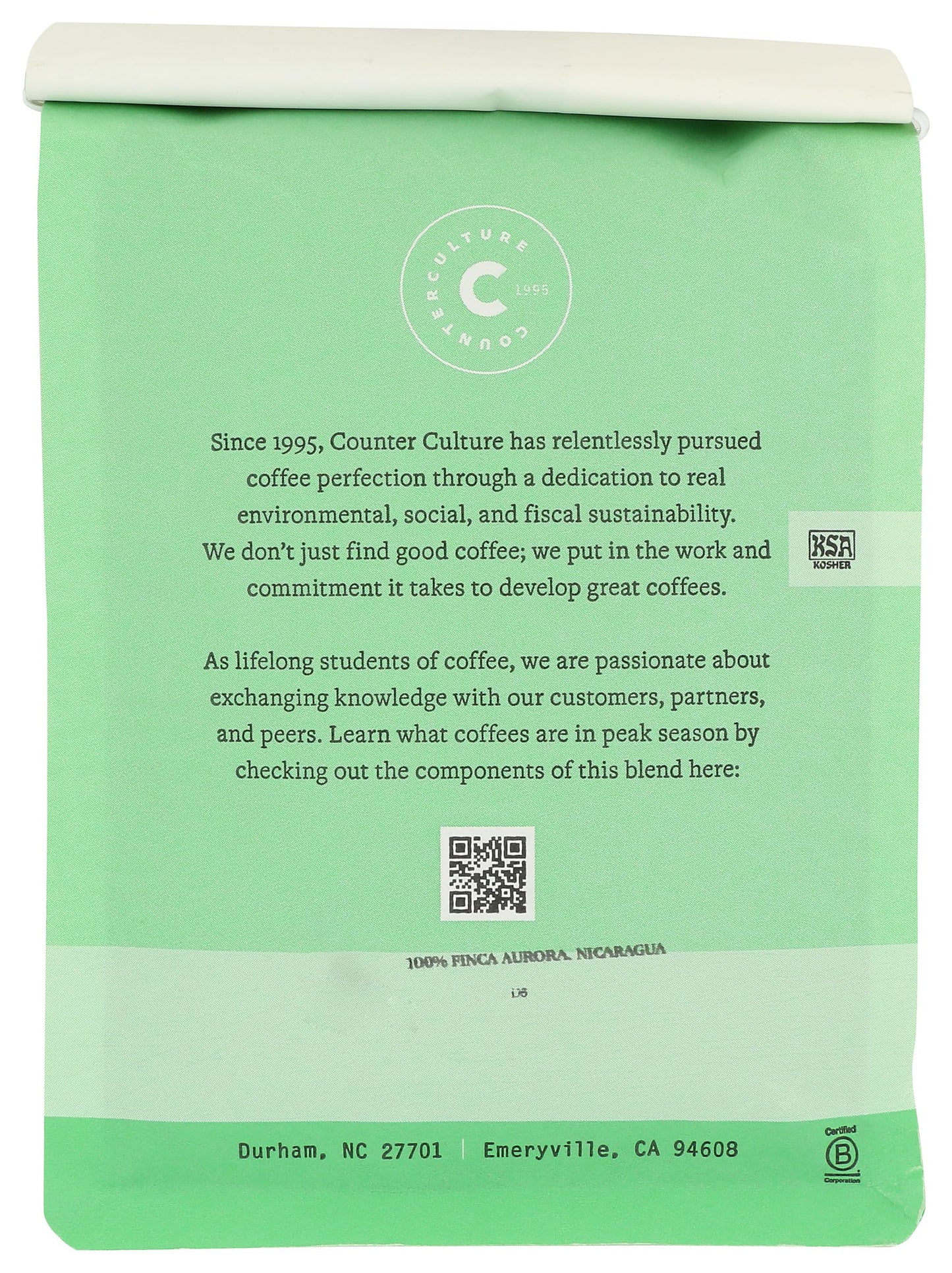 Counter Culture Coffee, Coffee Whole Bean Big Trouble Blend Organic, 24 Ounce