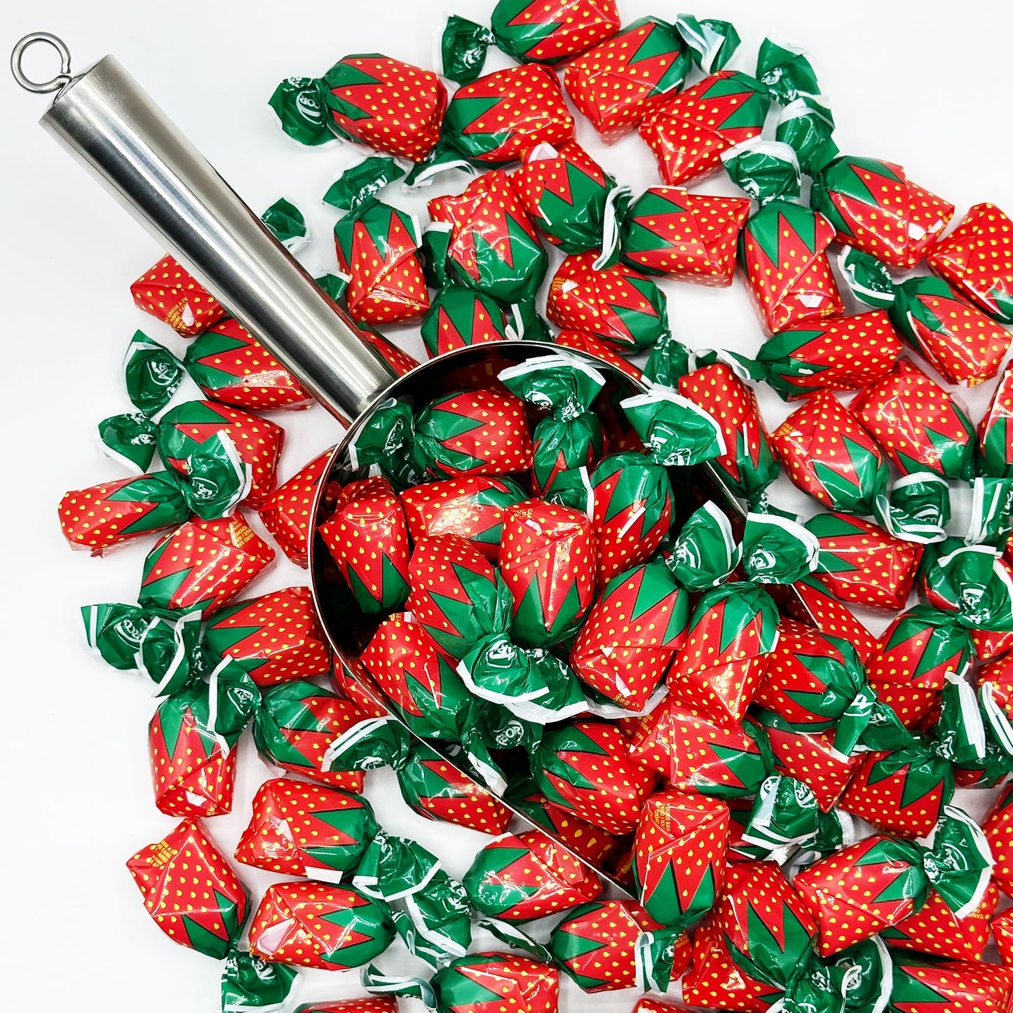 Strawberry Filled Hard Candy - 1 Pound Individually Wrapped Arcor Strawberry Bon Bons Candy - Bulk Bag