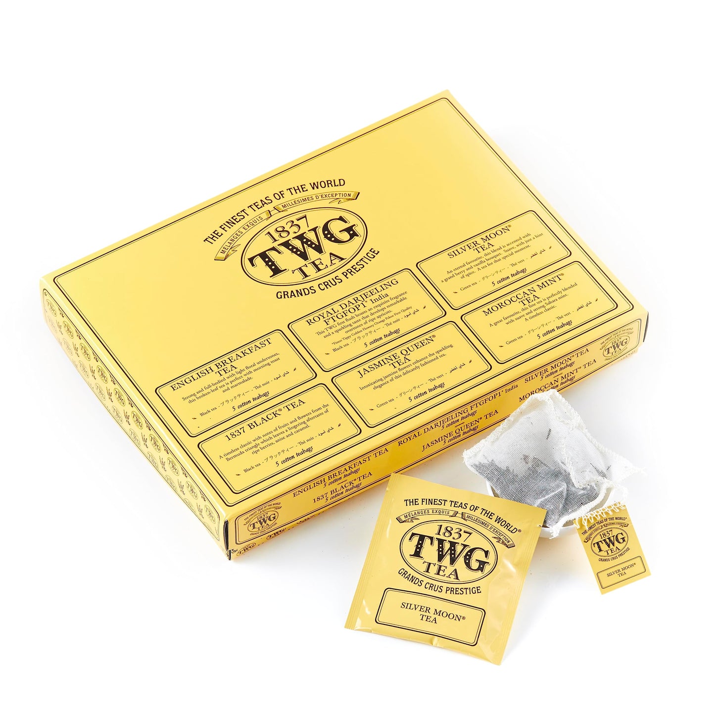 Twg Tea | Empire Tea S | 6 Varieties | Limited Availability Tea Blends | 30 Hand Sewn Cotton Teabags | Gift Set