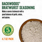 LEM Backwoods Bratwurst Sausage Seasoning - Cures Up to 25 lbs, 23.5 oz Packet, Model 9276