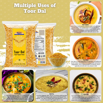 Rani Toor Dal (Split Pigeon Peas) 32Oz (2Lbs) 908G ~ All Natural | Gluten Friendly | Non-Gmo | Vegan | Indian Origin