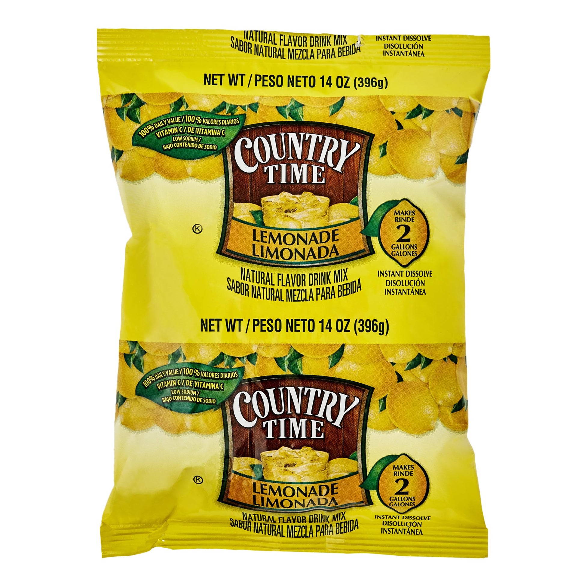 Country Time Lemonade Drink Mix, Makes 2 Gallons (14oz Packets, 15 Count)