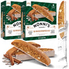 Nonnis Gingerbread Biscotti Holiday Cookies - 2 Boxes Gingerbread Cookies - Gingerbread Christmas Cookies w/Almonds & White Ici