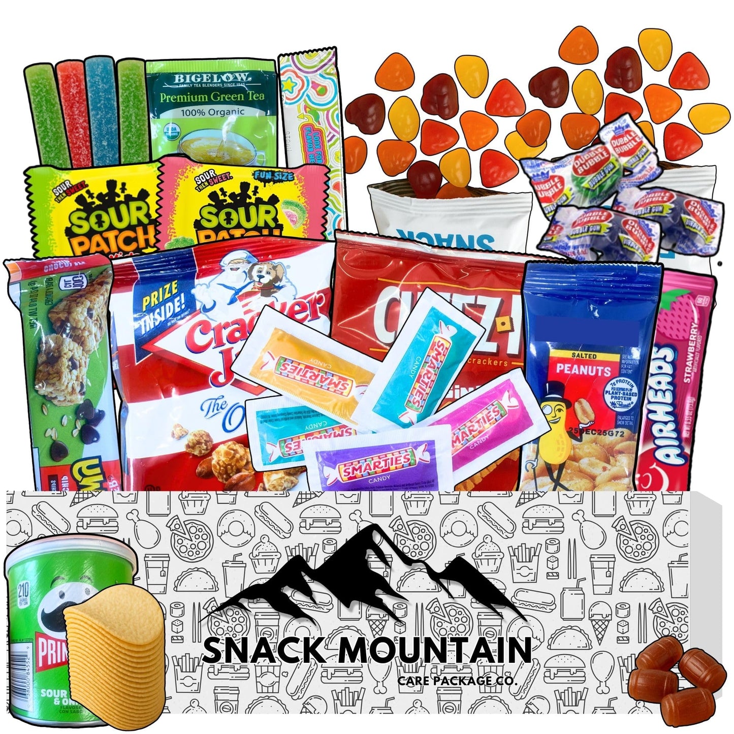 Snack Mountain Snack Box Variety Pack - 25 Piece Assortment for Adults, Teens, College Students, and Kids Care Package