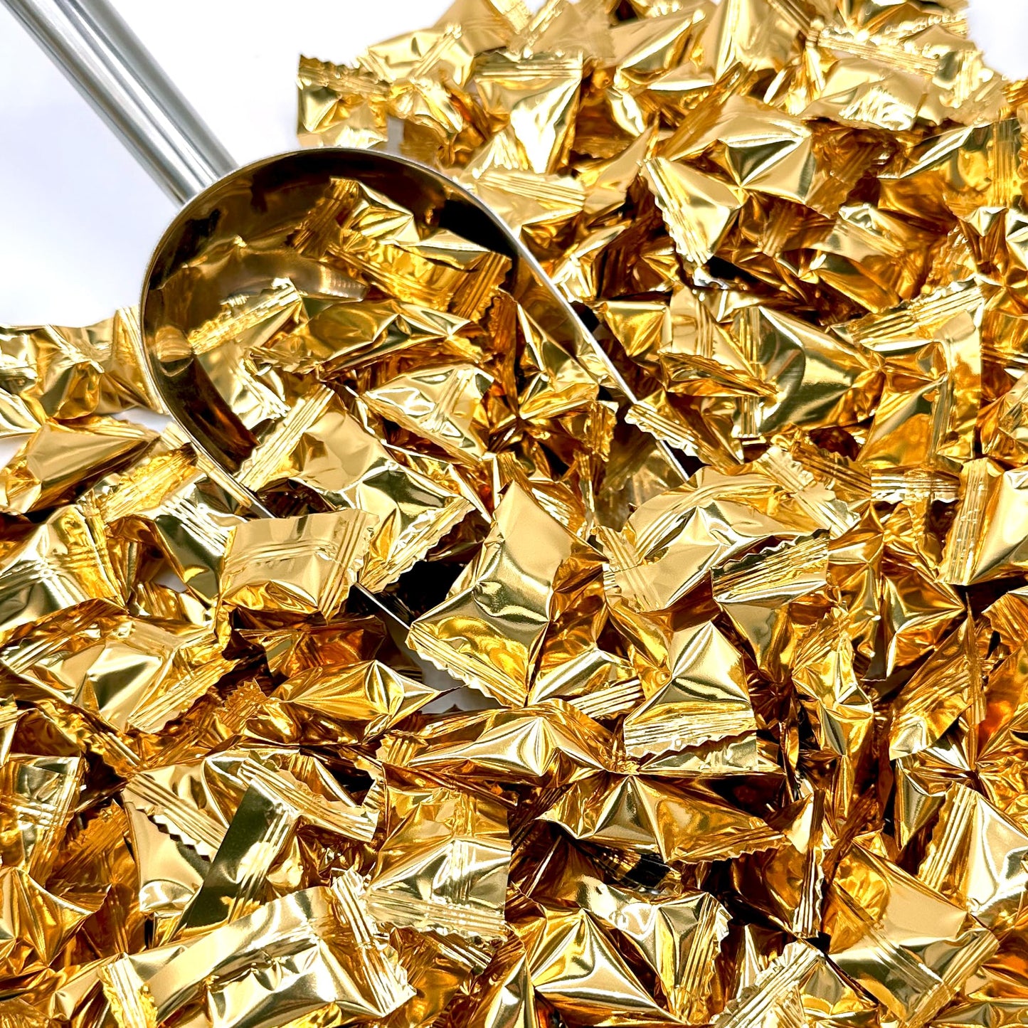 Gold Buttermints (Approx. 60 Count) - Butter Mints Individually Wrapped - Wedding Mints - Perfect For Thank You Gift, Engagement Parties, Bridal Showers, Rehearsal Dinners, Reception, And More