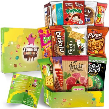 Midi International Snack Box | Premium Exotic Foreign Snacks | Unique Snack Food Gifts Included | Try Extraordinary Turkish Snac