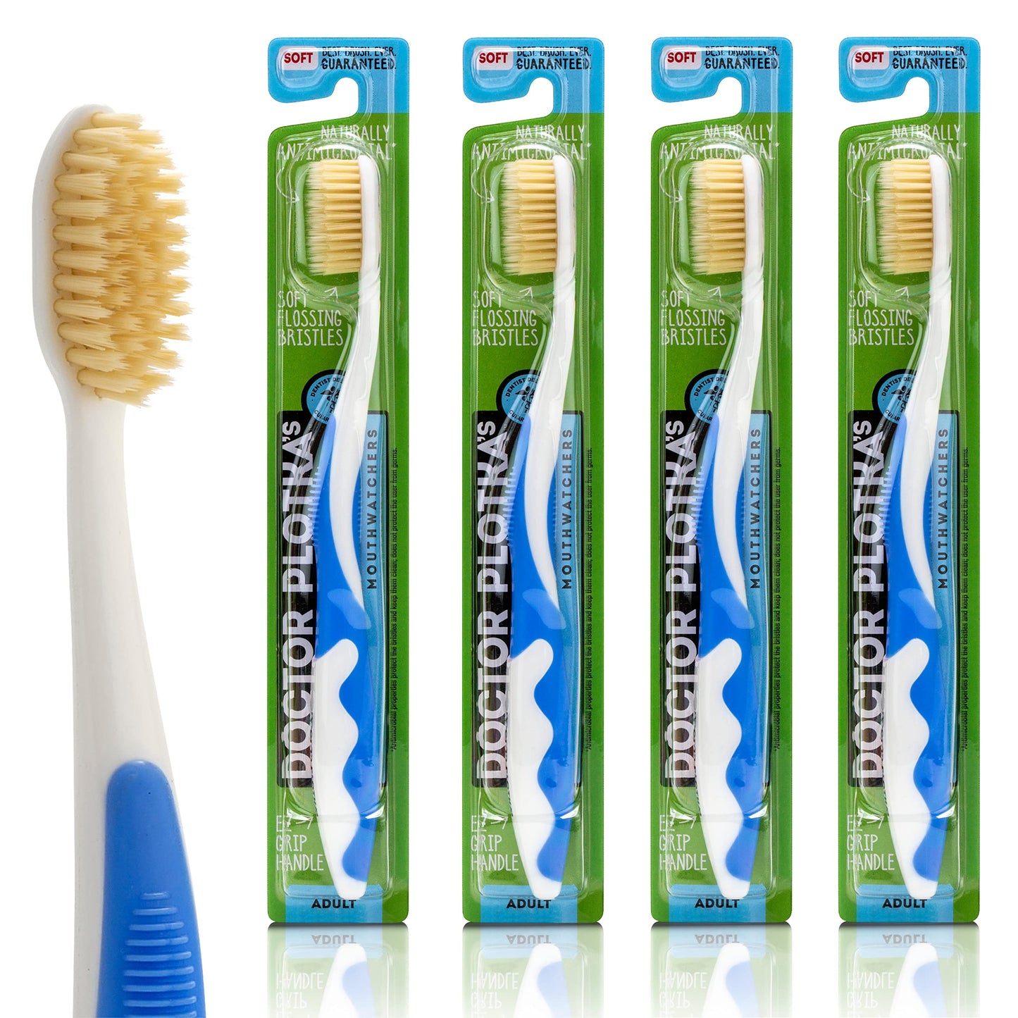 Mouthwatchers Dr Plotkas Extra Soft Bristle Flossing Toothbrush Manual Soft Toothbrush For Adults  Ultra Clean Nano Toothbrush  