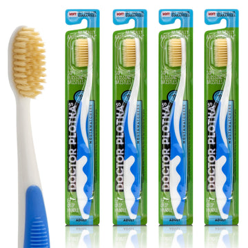 Mouthwatchers Dr Plotkas Extra Soft Bristle Flossing Toothbrush Manual Soft Toothbrush For Adults  Ultra Clean Nano Toothbrush  
