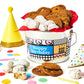 Davids Cookies Happy Birthday Cookies Bucket with Thin Crispy Cookies and Butter Pecan Meltaways Treats - Gourmet Cookies Gift B