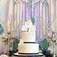 EONNCNT Castle Cake Topper - Silver Glitter Cardboard, 6.3 x 8.7 inches, Birthday Party Supplies, Baby Shower Decor
