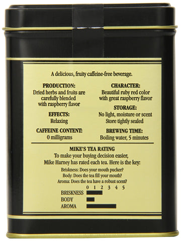 Harney & Sons Raspberry Herbal | 8 Oz Loose Leaf Tea