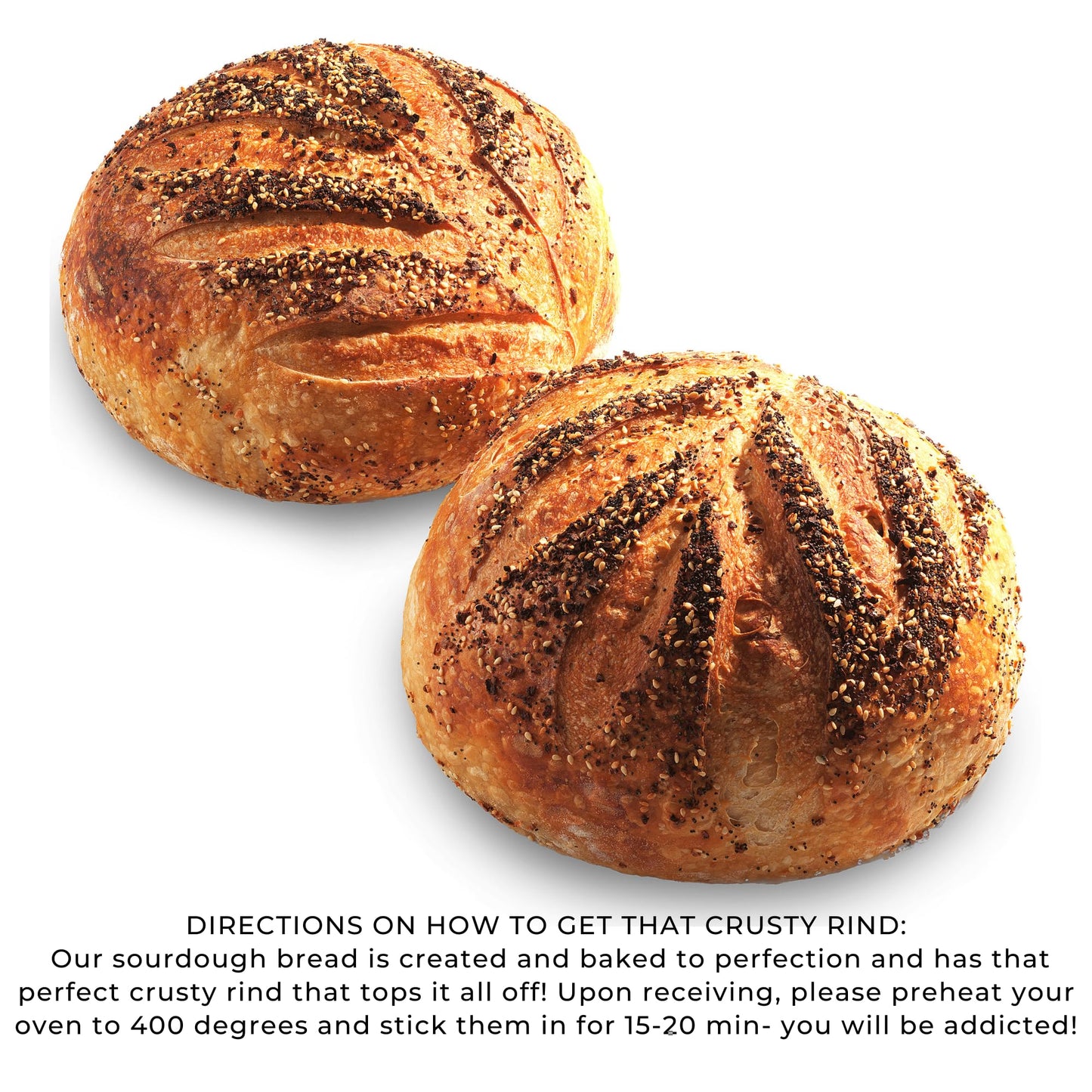 Sourdough Bread | Artisan Bread- 19 oz | Handmade & Baked Fresh Daily [2 Pack] | Kosher & Nut Free | Sterns Bakery