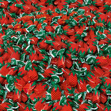 Strawberry Hard Candy Filled With Real Fruit Pulp - 1 Lbs - Strawberry Flavored Bon Bons Filled With Real Strawberry Pulp - American Vintage Candy Snack Assortment - Individually Wrapped, 16 Oz.