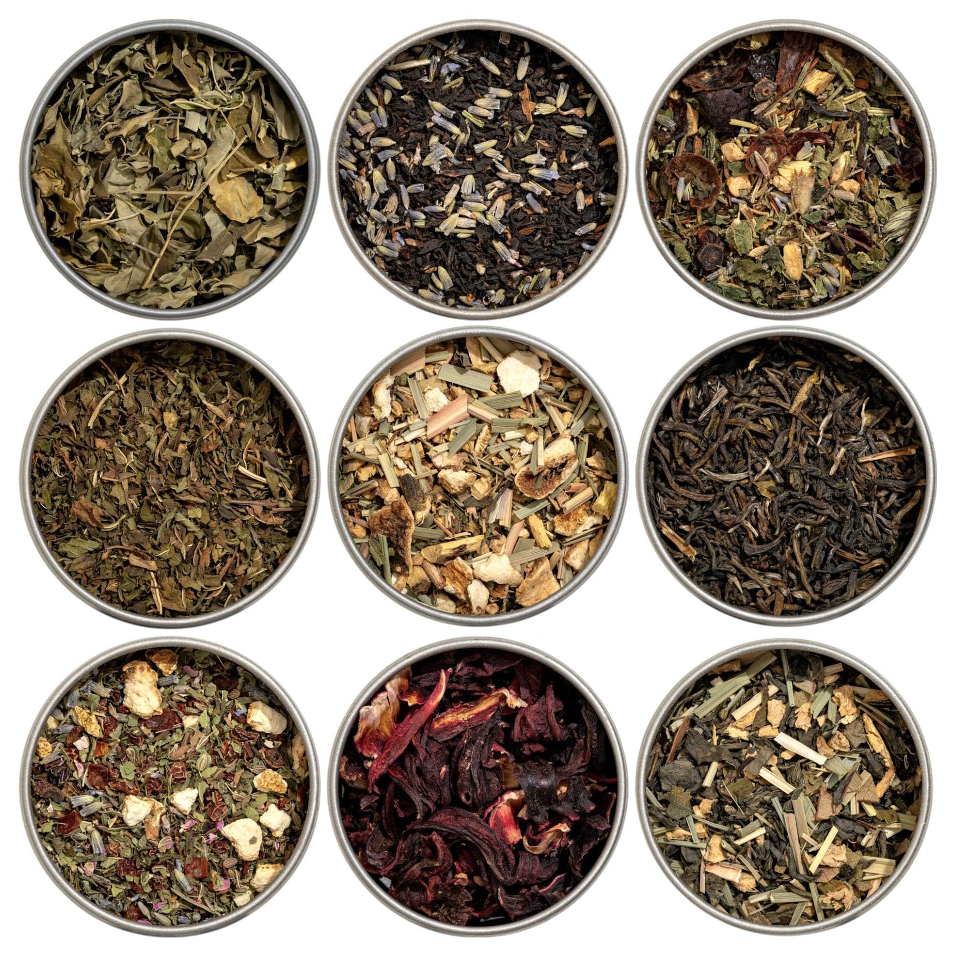 Heavenly Tea Leaves Organic Wellness Tea Sampler - 9 Assorted Loose Leaf Teas & Herbal Tisanes, 90 Servings, Great Hot or Iced